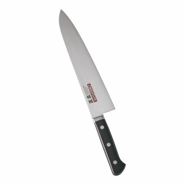 正広　MV-H鋼　シェフナイフ　両刃　27cm　14913　プラ柄　AMS-L0