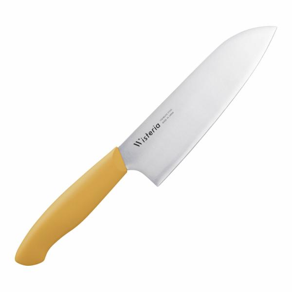 ウィステリア　三徳包丁　両刃　17cm　FC-682　イエロー　AUI-04【SALE】