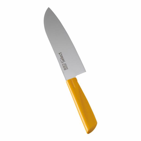 関兼次　カラーセレクト　三徳庖丁　両刃　16.5cm　3013-YE　イエロー　AKL-29