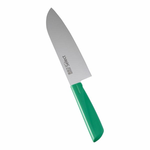 関兼次　カラーセレクト　三徳庖丁　両刃　16.5cm　3013-GR　グリーン　AKL-29