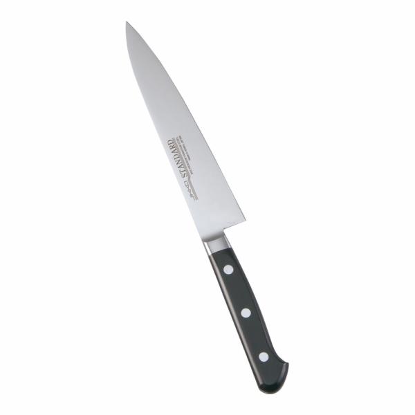 堺實光　スタンダード　抗菌　プラ柄　ツバ付　ペティナイフ　両刃　15cm　黒　51503　AZT-6...