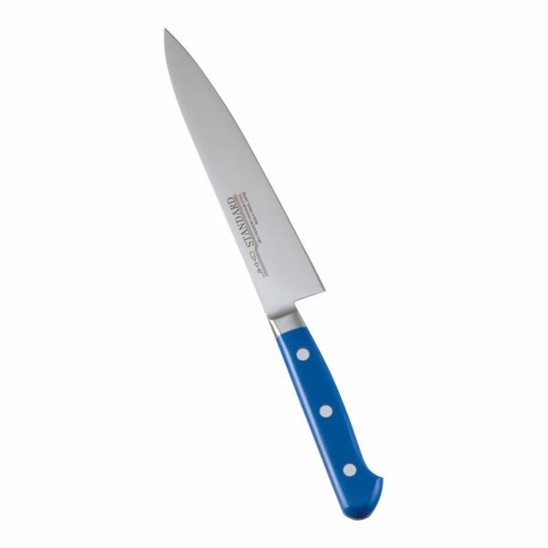 堺實光　スタンダード　抗菌　プラ柄　ツバ付　ペティナイフ　両刃　15cm　青　56003　AZT-6...