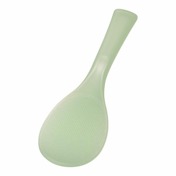 抗菌　魔法のしゃもじ　溝付　20.5cm　スケルトン　グリーン　フッ素加工　BSY-53