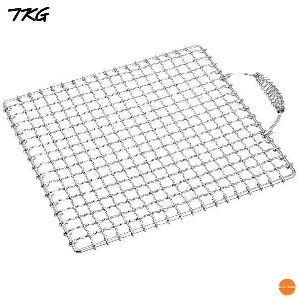 TKG　業務用焼物網　タフロス　バネ付取手　27号　27cmｘ24cm　DTH-03