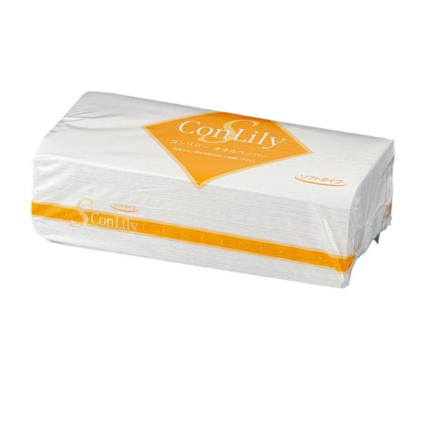 ペーパータオル　ソフト　コンリリーV　200枚入ｘ30パック　KTO-52　ケース販売