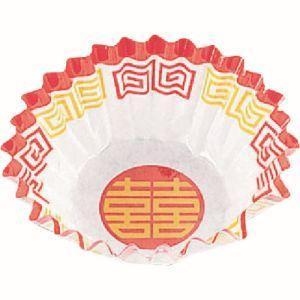 純白ペットケース　中華柄　250枚入　6号深口　双喜柄　XPT-34