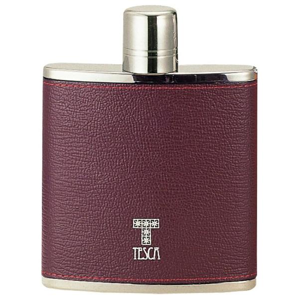 テスカ　スキットル　レザリー　ダブルキャップ　T-201　6オンスL　170ml　ワインレッド　GT...