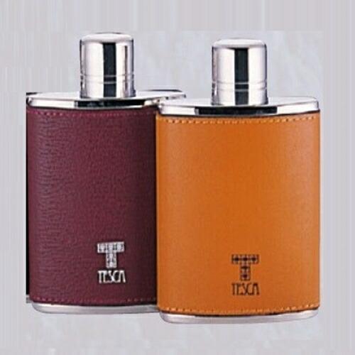テスカ　スキットル　レザリー　ダブルキャップ　T-204　5オンス　145ml　GTS-10