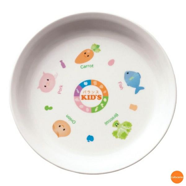 バランスキッズ　メラミンお子様食器　主菜浅皿　MC-34-BKD　RBR-C4