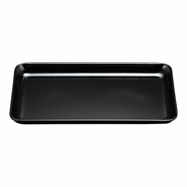 メラミン　ルームトレー　小　118S　ブラック　18.5cmｘ11.2cm　VLC-05