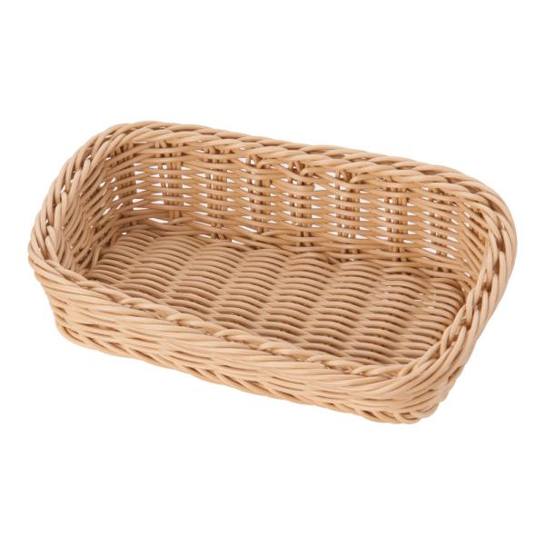 樹脂アメニティバスケット　角長　アイボリー　中　ZAM-01