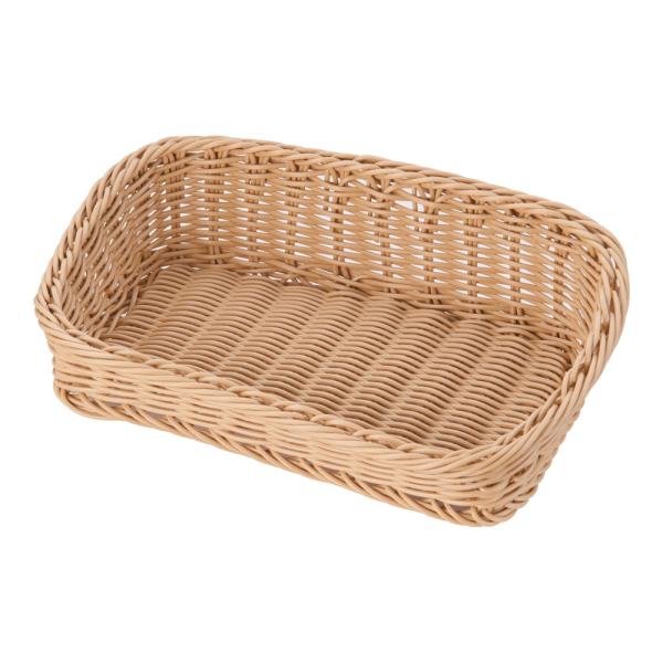 樹脂アメニティバスケット　角長　アイボリー　大　ZAM-01