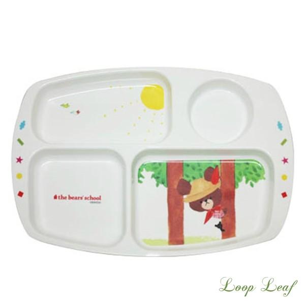 くまのがっこう　メラミンお子様食器　角ランチ皿　CM-20J