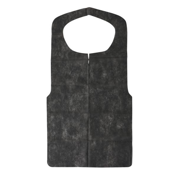 不織布エプロン　A　折タイプ　ブラック　APR-002BK　フリーサイズ　2,000枚入