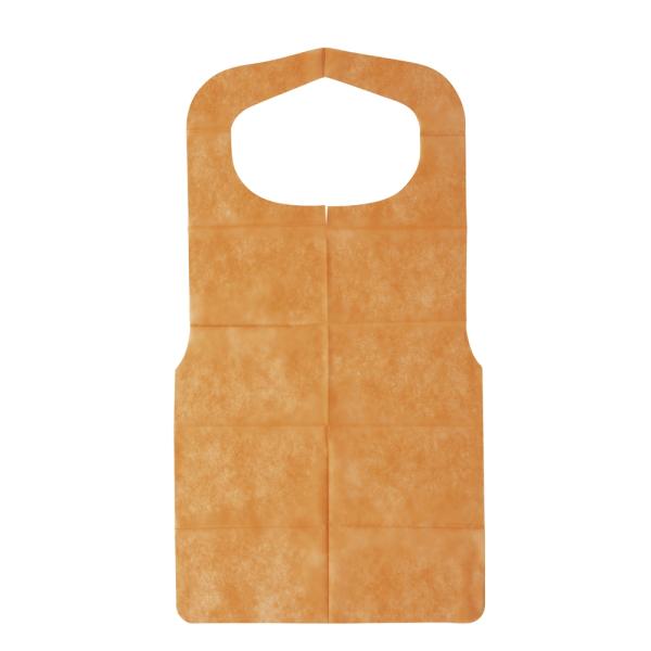 不織布エプロン　A　折タイプ　オレンジ　SE-OR-O　フリーサイズ　2,000枚入