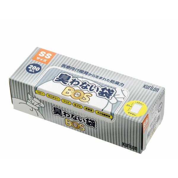 驚異の防臭素材　臭わない袋BOS　箱型　白色　SSサイズ　BOS-2114　6000枚　ケース販売