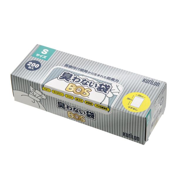 驚異の防臭素材　臭わない袋BOS　箱型　白色　Sサイズ　BOS-2121　6000枚　ケース販売
