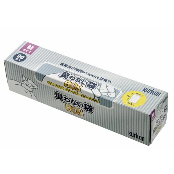 驚異の防臭素材　臭わない袋BOS　箱型　白色　Mサイズ　BOS-2138　2700枚　ケース販売