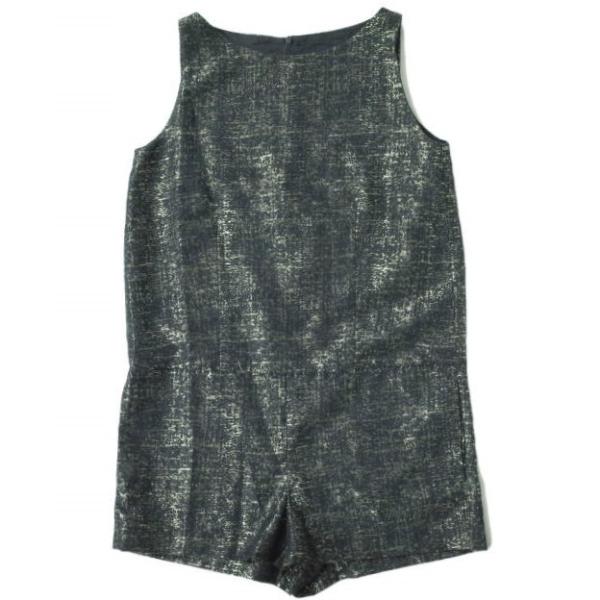 ADAM ET ROPE アダムエロペ 日本製 ラメプリント ノースリーブオールインワン GAY33...