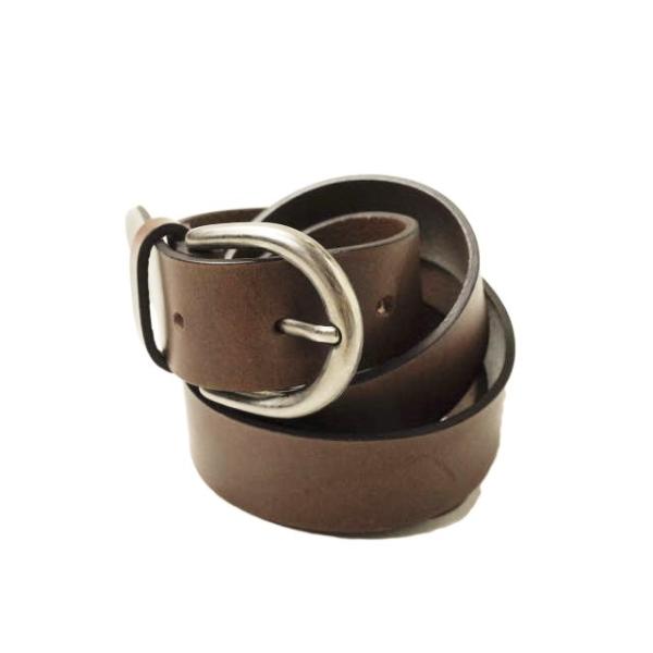 CURIOSO クリオーゾ イタリア製 スムースレザーベルト 85/34 ブラウン レザー g100...