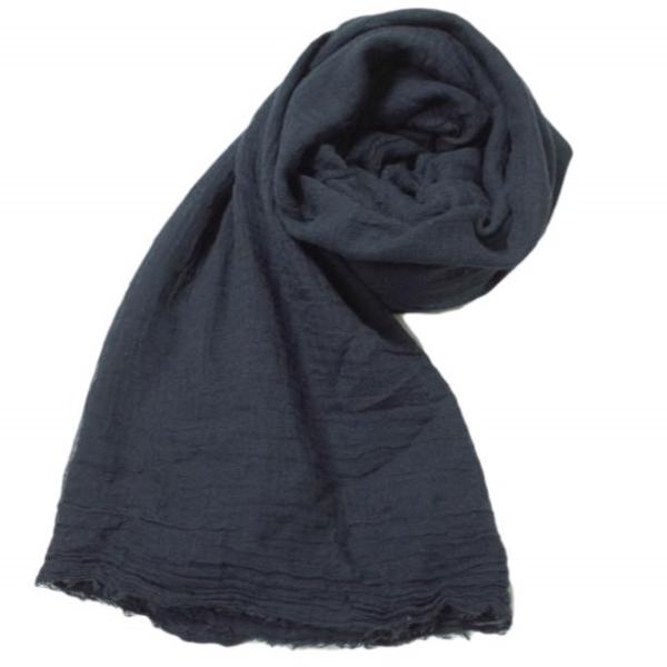 Faliero Sarti ファリエロサルティ イタリア製 大判ストール ネイビー マフラー ユニセ...