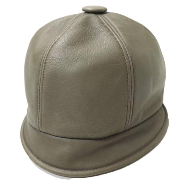 LIKA イタリア製 レザー6パネルキャップ M(内周約56-59cm) グレージュ 帽子 g101...