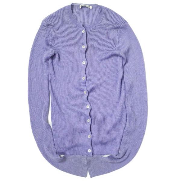 AURALEE オーラリー 18SS WATER TWISTED RAMIE RIB KNIT CA...