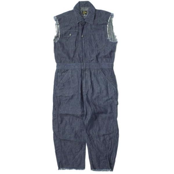 Needles ニードルス 日本製 カットオフデニムオールインワン 2 Indigo ジャンプスーツ...