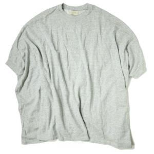 maturely マチュアリー 22SS 日本製 Poncho Jersey ポンチョジャージー 13-04-1008-823 グレー BEAMS オーバーサイズ Tシャツ g10814｜looponline