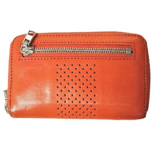 MASTERPIECE マスターピース 日本製 レザーカード＆コインケース オレンジ ラウンドジップ...