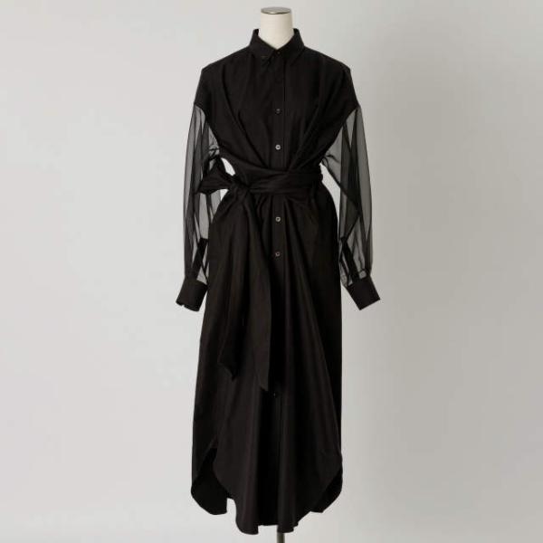 HYKE x BIOTOP ハイク ビオトープ 20SS OXFORD SHIRT DRESS オッ...