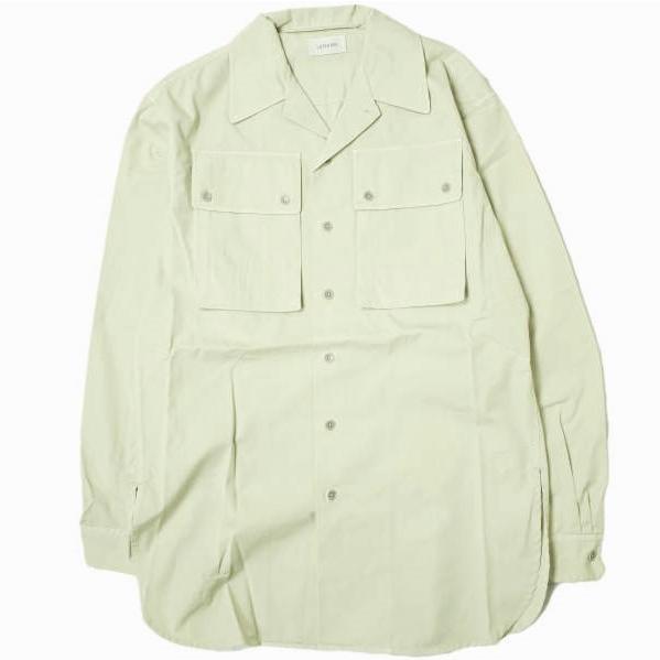 新品 LEMAIRE ルメール 22SS MILITARY SHIRT オープンカラー ミリタリーシ...
