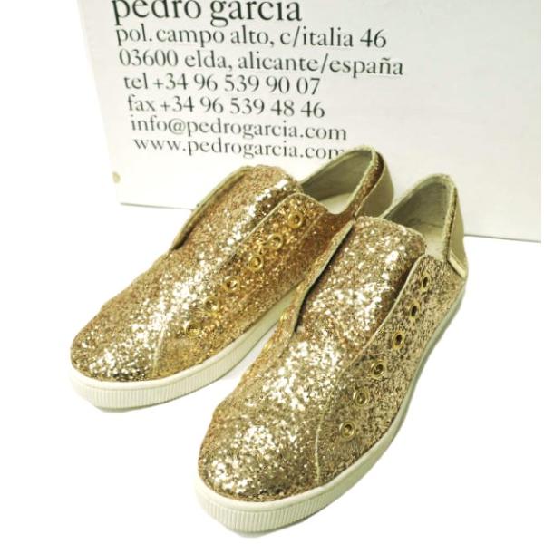 新品 Pedro Garcia ペドロガルシア PEYTON グリッタースリッポン 39(25.5c...