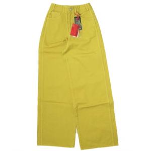 新品 RED CARD レッドカード 日本製 Glory CO ハイウエストコットンツイルワイドパンツ 77470CO 23 MUSTARD バギー ボトムス g12785｜looponline