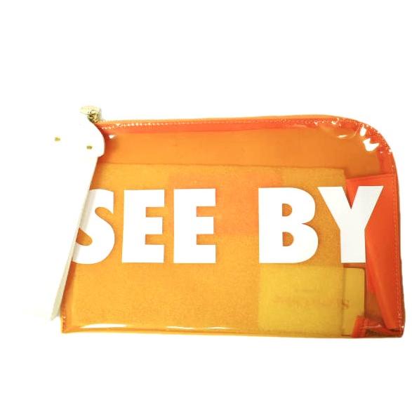 新品 SEE BY CHLOE シーバイクロエ PVC CLUTCH BAG ポリ塩化ビニールクリア...