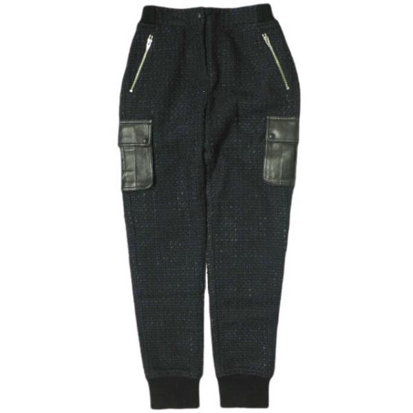 新品 T by ALEXANDER WANG アレキサンダーワン レザーポケット ブークレニットカー...