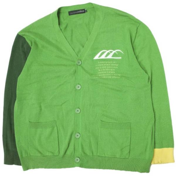 anThem アンセム 22SS ニットカーディガン XL グリーン Vネック コットンニット カラ...