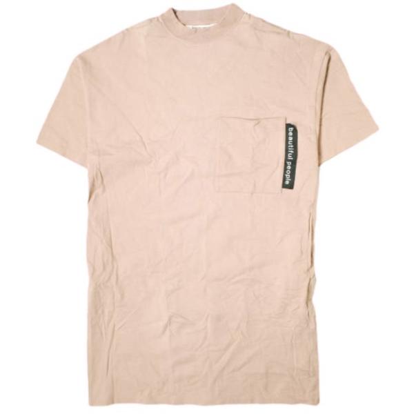 beautiful people 17AW heavy cotton mock neck big T...