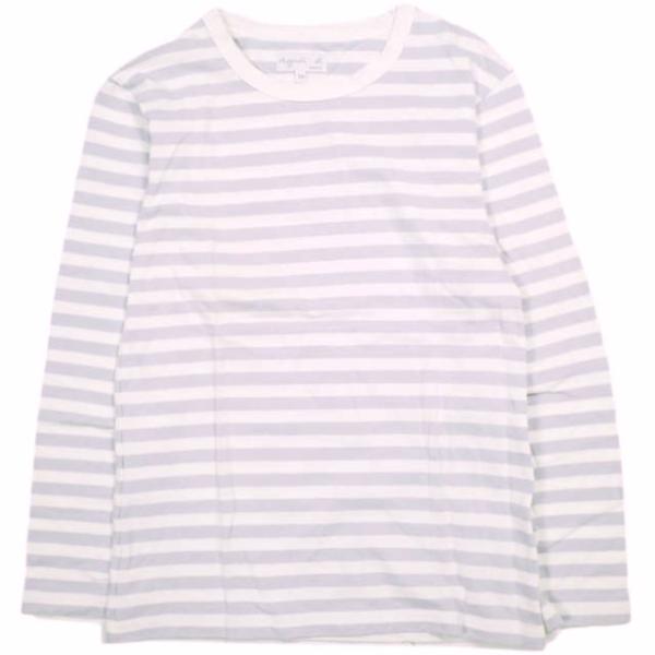 agnes b. アニエスベー 日本製 コットンボーダーロングスリーブTシャツ 0330J008 T...