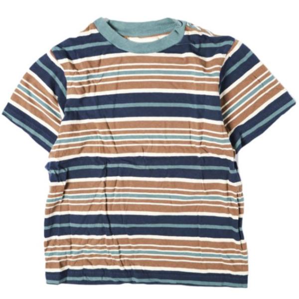 BEAMS BOY ビームスボーイ マルチボーダークルーネックショートスリーブTシャツ 13-04-...