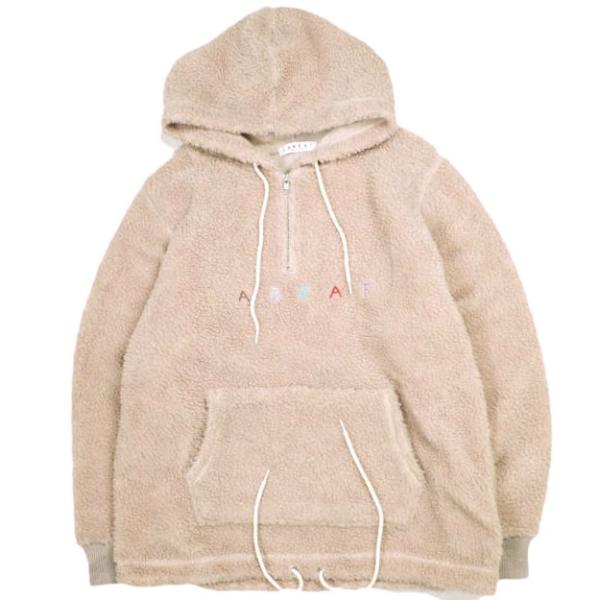 LABRAT ラブラット BOA FLEECE ANORAK JACKET ロゴ刺繍 ボアフリースア...