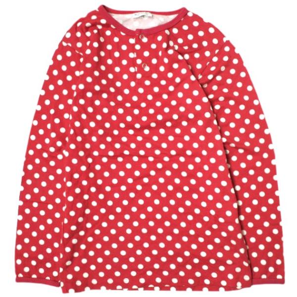 marimekko マリメッコ フィンランド製 ポルカドットヘンリーネックカットソー 52631-1...