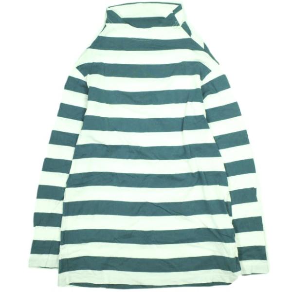 BRU NA BOINNE ブルーナボイン 日本製 モックネックワイドボーダーロングスリーブTシャツ...