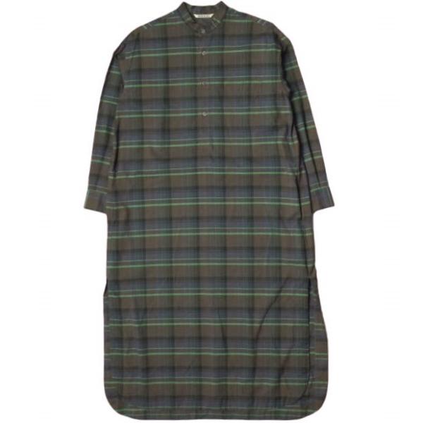 AURALEE オーラリー 日本製 SUPER LIGHT WOOL CHECK ONE-PIECE...