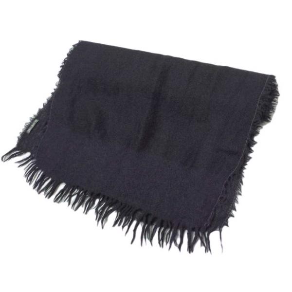 Faliero Sarti ファリエロサルティ イタリア製 フリンジストール ネイビー マフラー ユ...