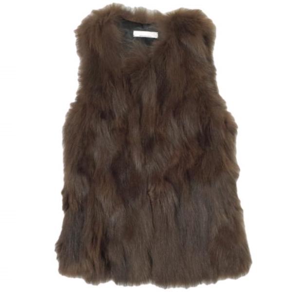 JEANPAUL KNOTT ジャンポールノット ベルギー製 フォックスファーベスト 0 ブラウン ...