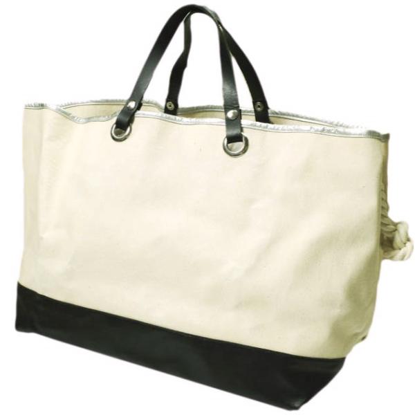 okyo tote 庵郷子 日本製 キャンバス x レザー トートバッグ 特大サイズ Natural...