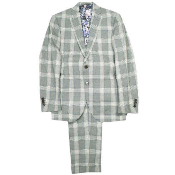 Tollegno 1900 トレーニョ グレンチェックスーツ 春夏モデル オーダーサイズ(M程度) ...