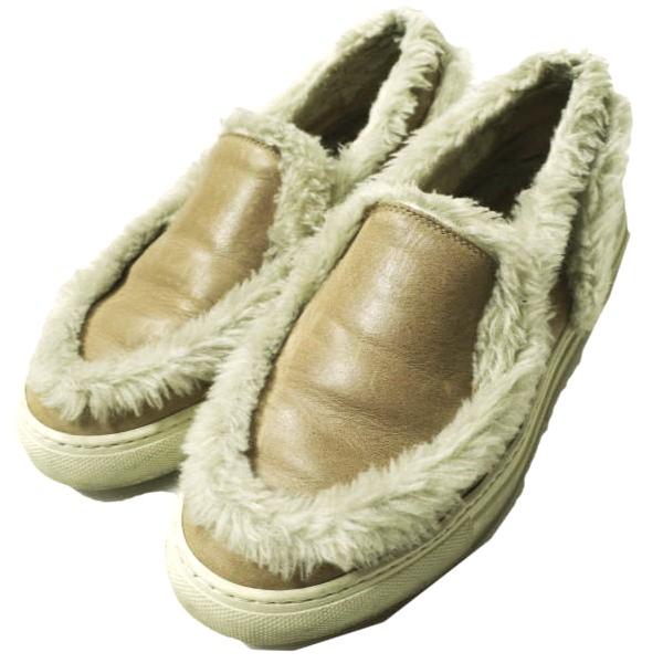 MM6 エムエムシックス ボアレザースリッポン 35(22-22.5cm) ベージュ Maison ...