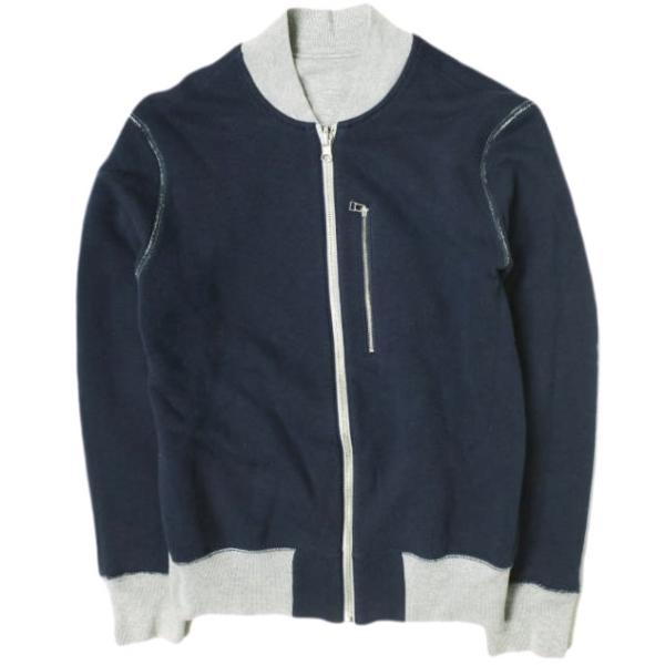 LOOPWHEELER ループウィラー 日本製 受注会限定 リバーシブルスウェットスタジャン XS ...